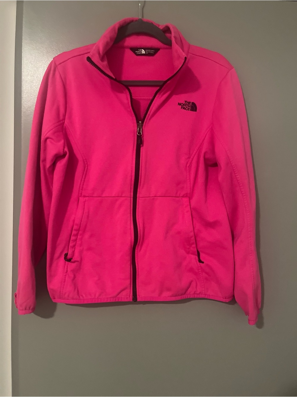 The North Face Women's Pink Full-Zip Fleece Jacket - Size Medium